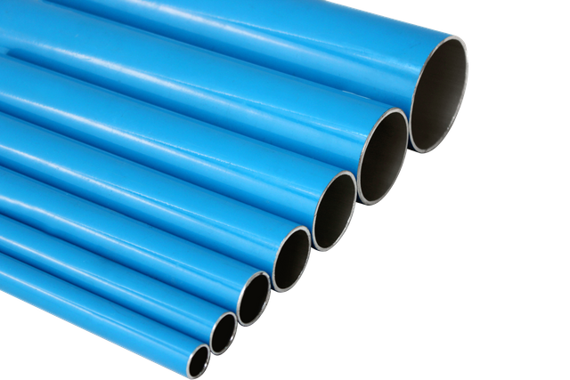 Tubo de liga de alumínio azul