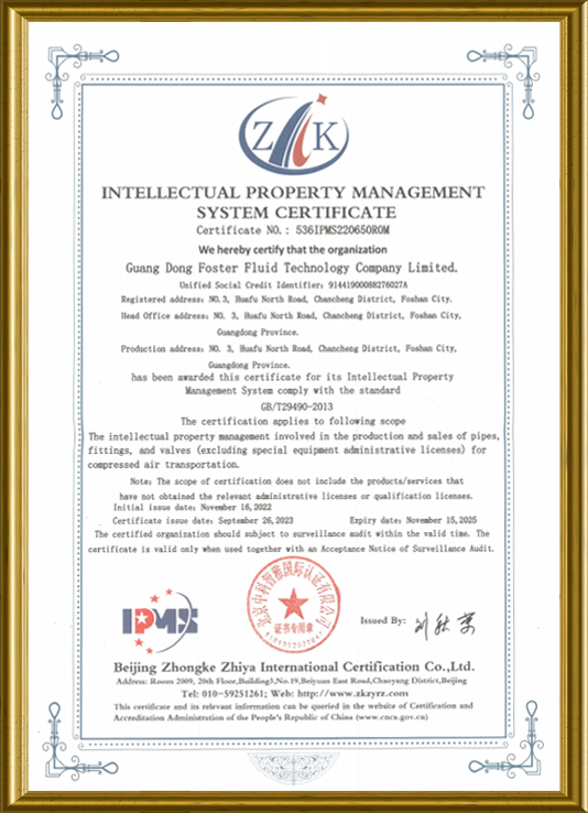 Certificado do Sistema de Gerenciamento de Propriedade Intelectual FSTPIPE 2023