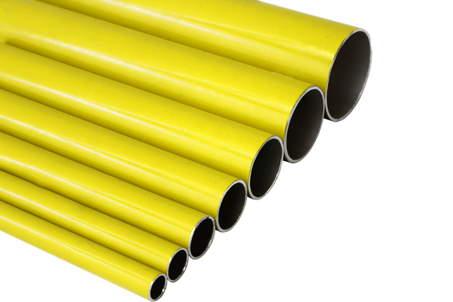 Tubo de liga de alumínio amarelo