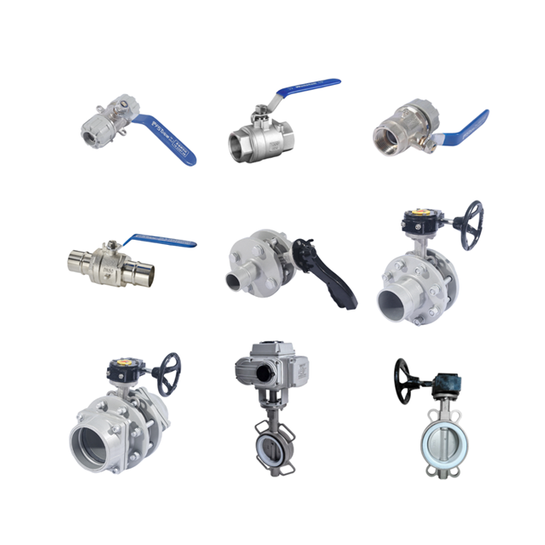 Válvulas de bola de aço inoxidável duráveis ​​e válvulas de borboleta para sistemas de água industrial